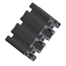 Aluminum profile 40x120mm - light, groove 10mm - 1000mm